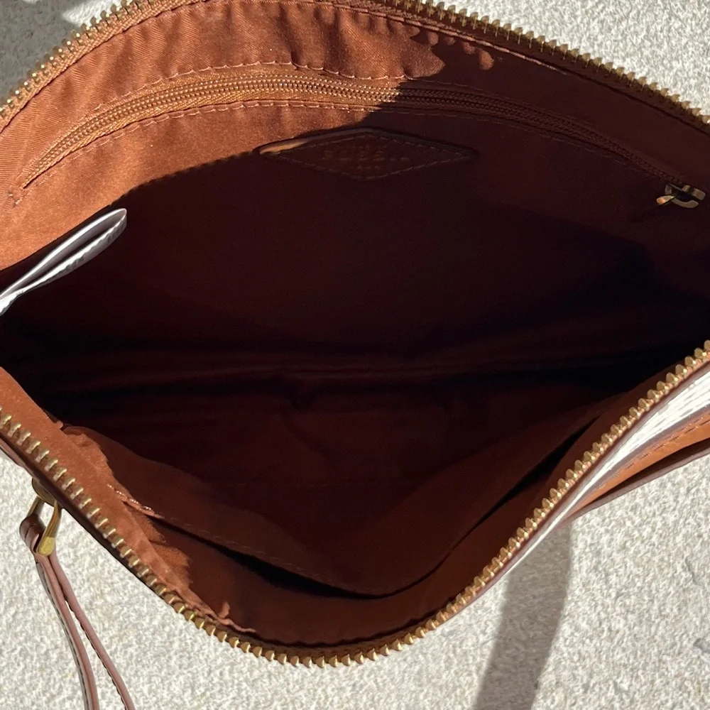 Fossil White/Brown Crossbody Bag